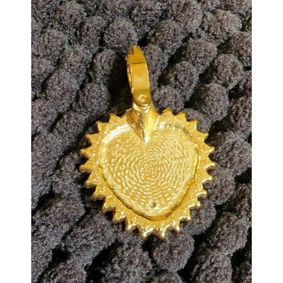 Vintage Faux Heart Shaped Pearl and Rhinestone Necklace Enhancer - Picture 2 of 11